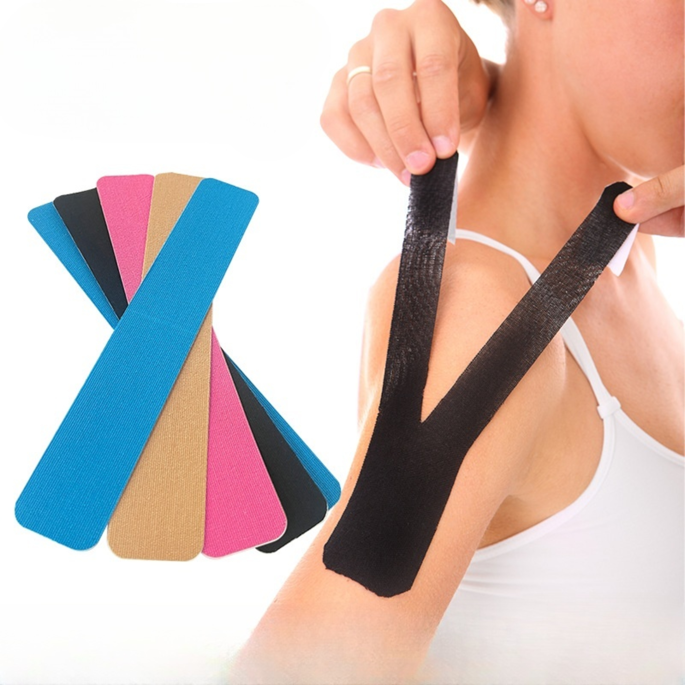 Pre-cut Y figura Kinesiology Tape Musculus Patch enim omnes partes corporis