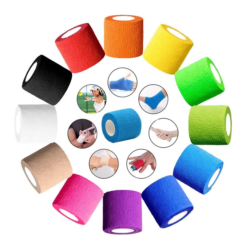Cohaerentis Bandage AMICTORIUM pro Sports et Primum Aido - Inhaerens Compressio AMICTORIUM (2.5cm, 5cm, 7.5cm, 10cm)