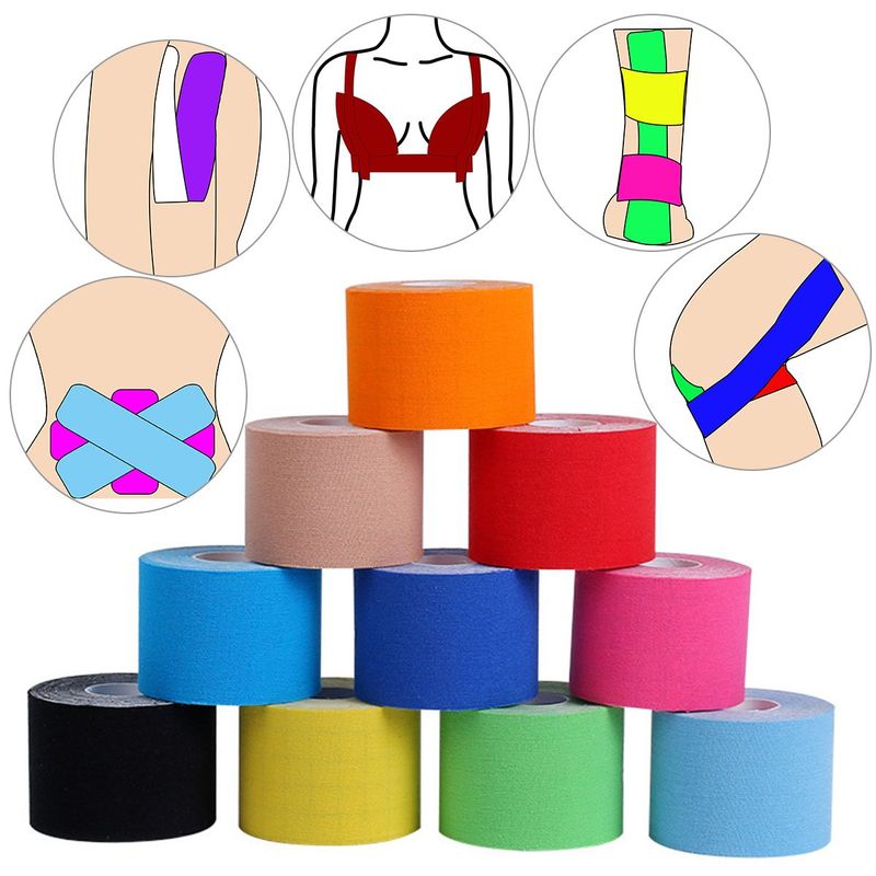Kinesiology Tape Roll - IMPERVIUS Sports Tape pro Musculi Support, Communis Solatium et Recuperatio (2.5cm ad 10cm)